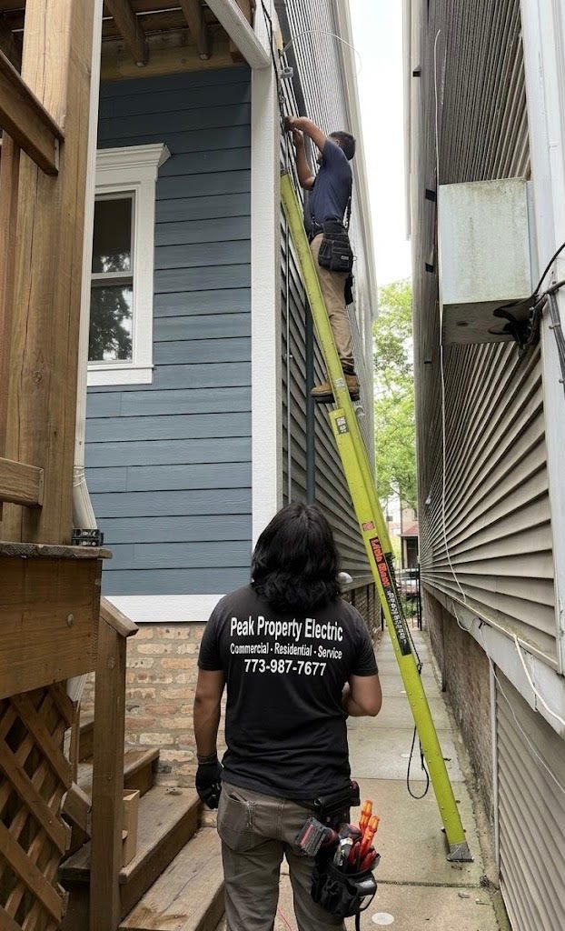 The Peak Property Electric crew on a service call