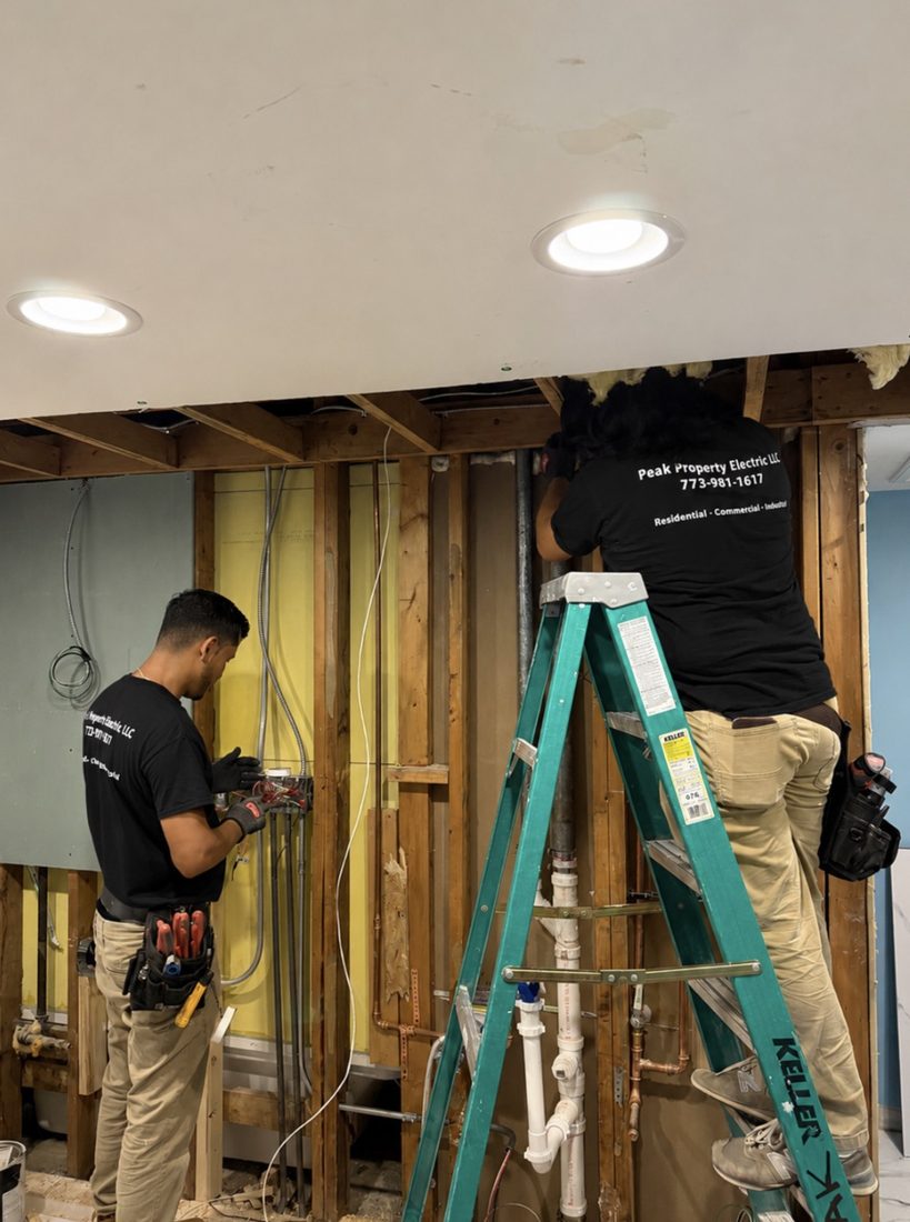 We treat your home like our own, Peak Property Electric crew at work