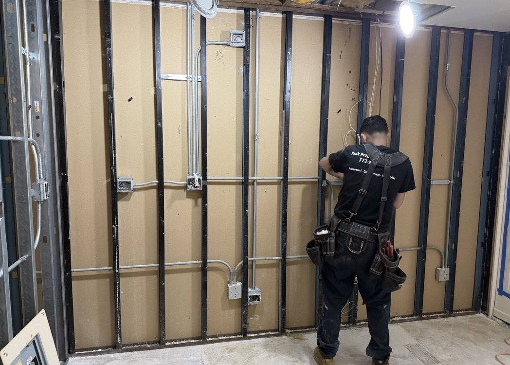 Wiring repair and replacement by Peak Property Electric