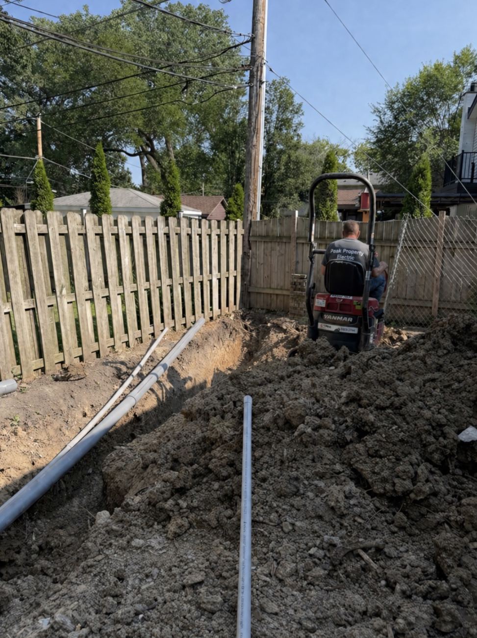Trenching for a new underground service